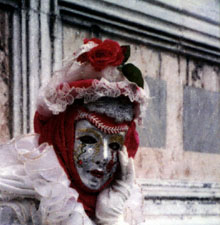 Carnevale di Venezia 2000 - COPPIA CON LANTERNA